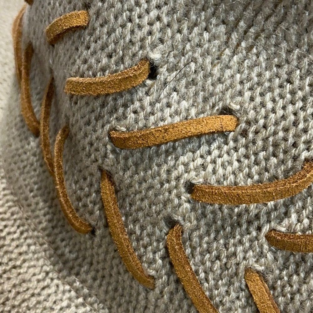 INC Leather Weave Burlap Wide Brim Hat - Picture 3 of 9